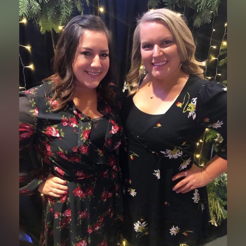 Nine West Floral Ruffle Wrap Dress